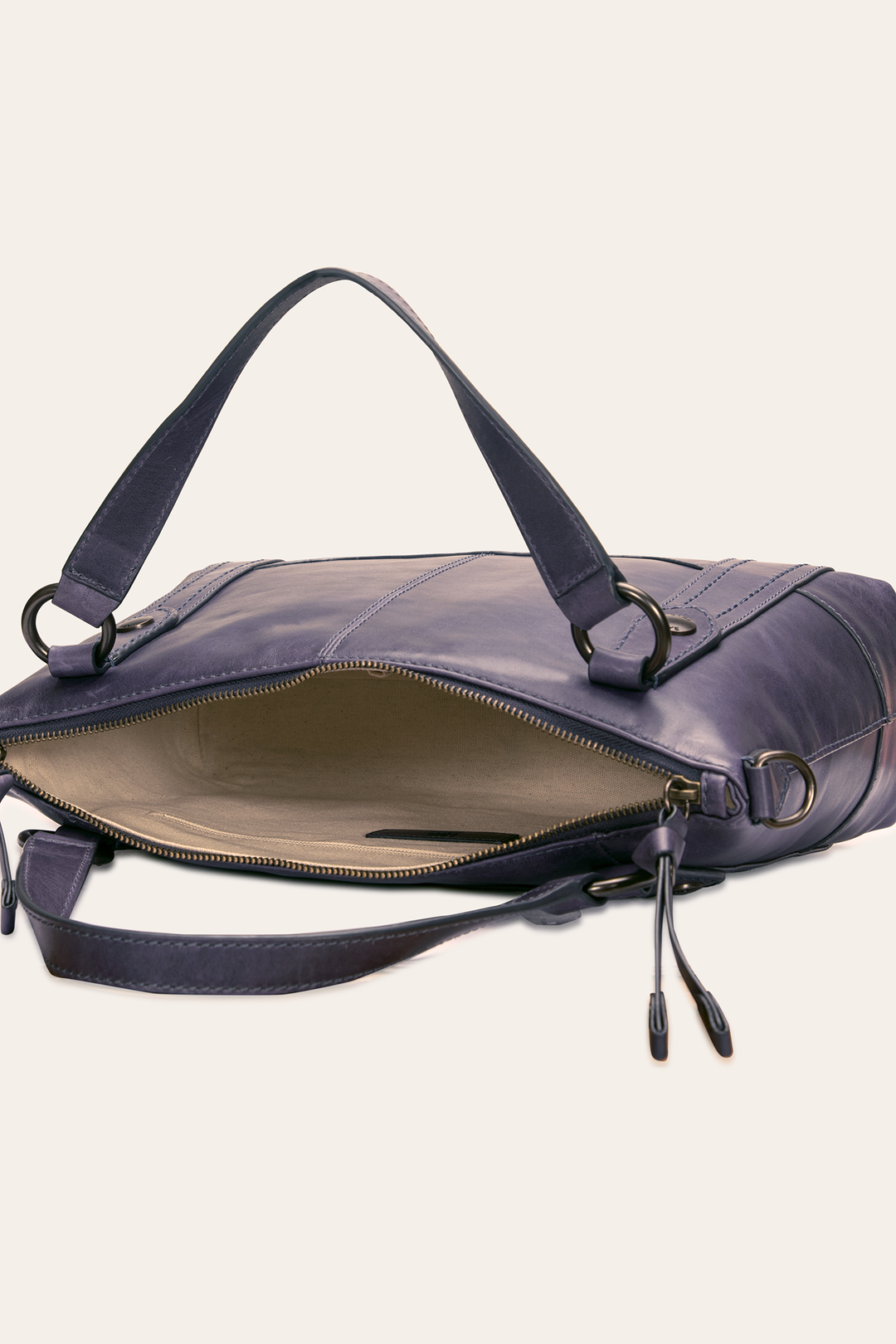 Frye Melissa Eggplant Medium Satchel Eggplant