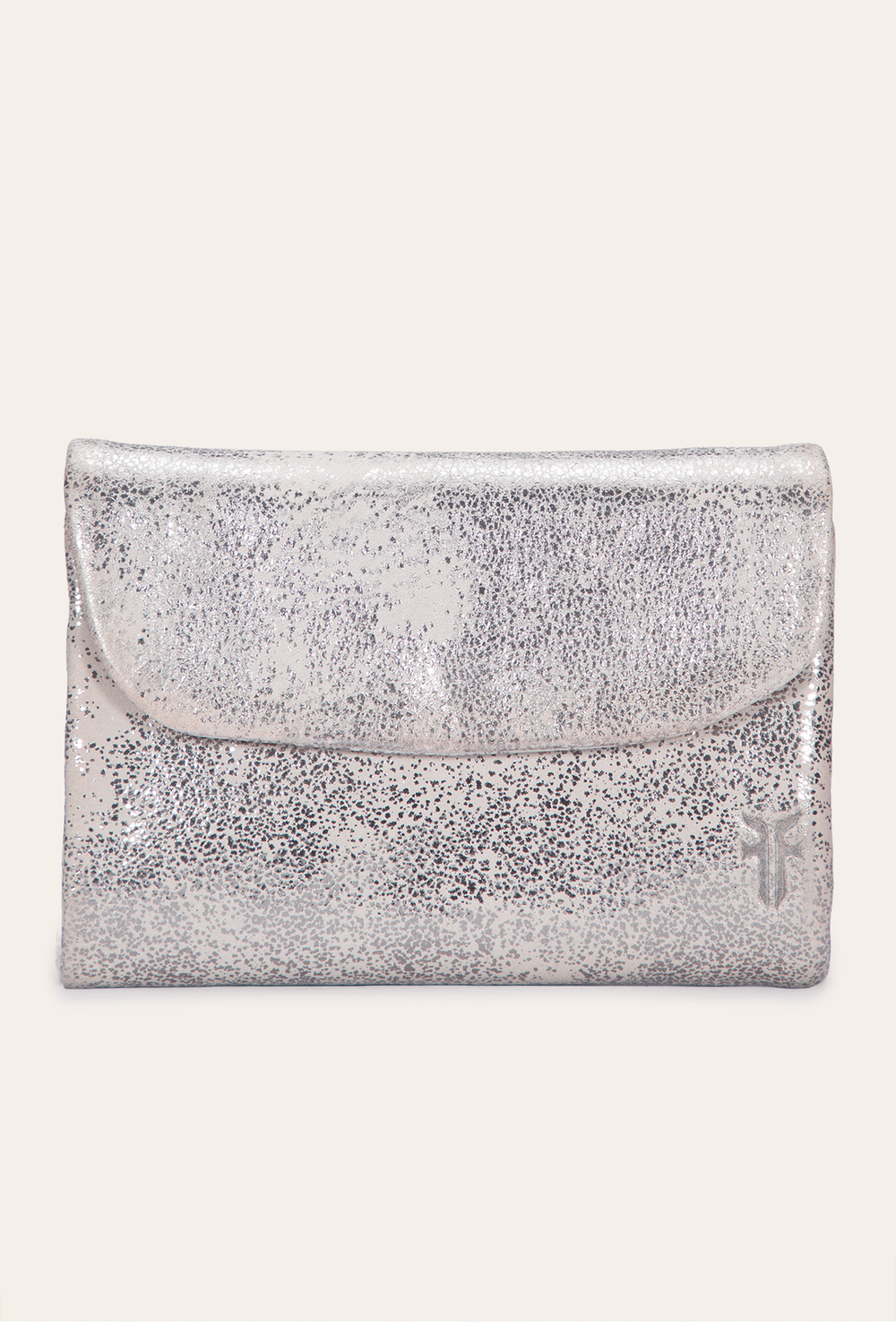Frye Women's Nora Knotted Small Wallet Cream Metallic