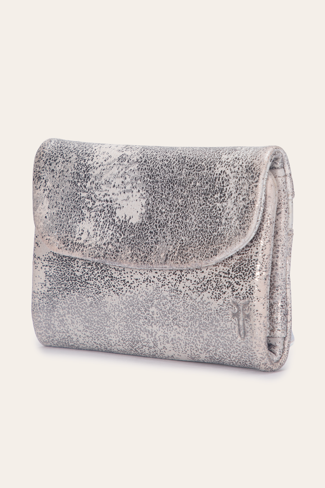 Frye Women's Nora Knotted Small Wallet Cream Metallic