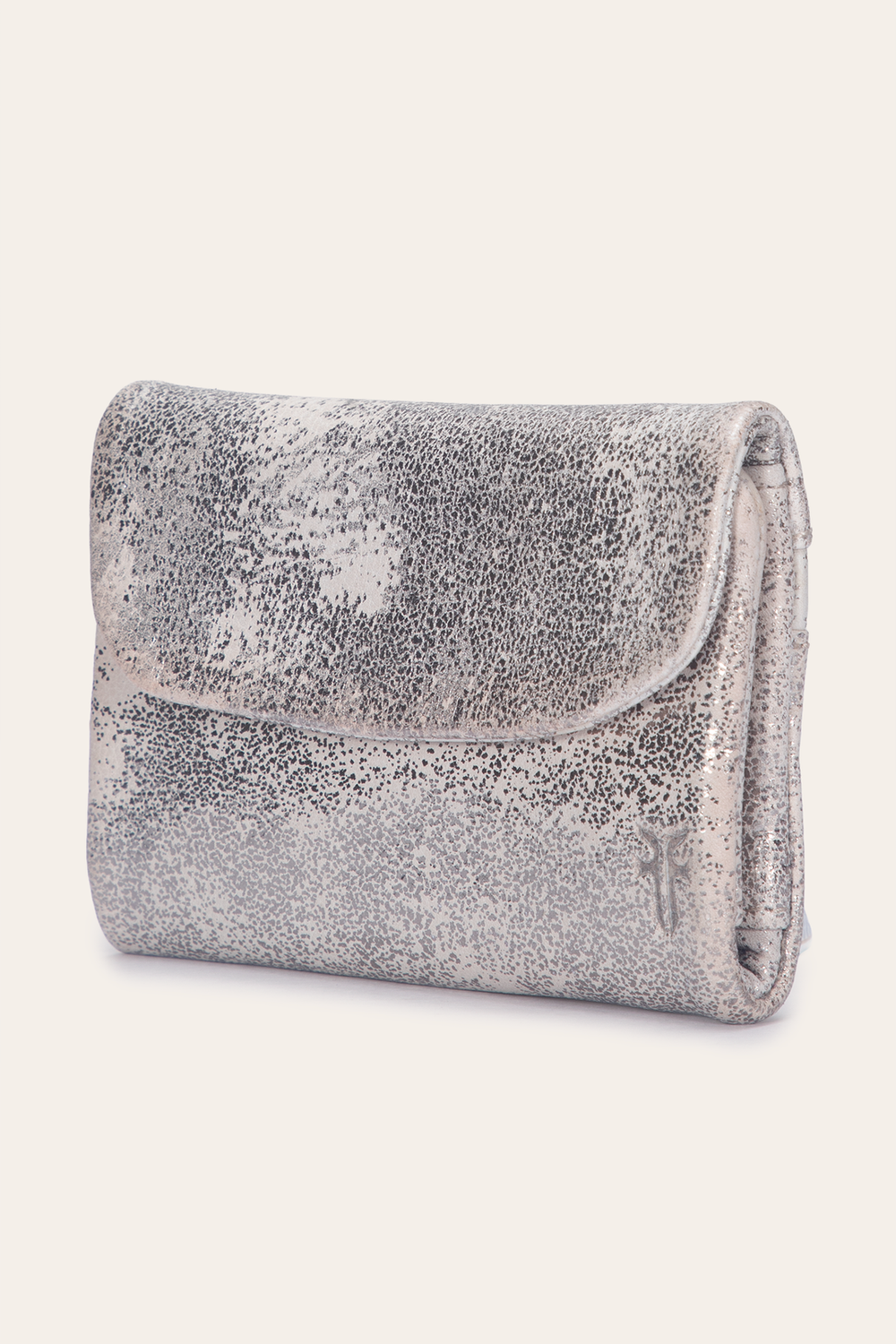 Frye Women's Nora Knotted Small Wallet Cream Metallic