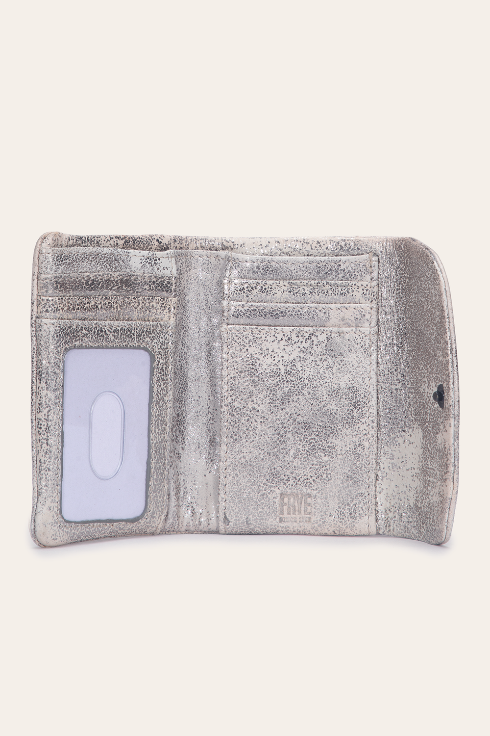 Frye Women's Nora Knotted Small Wallet Cream Metallic