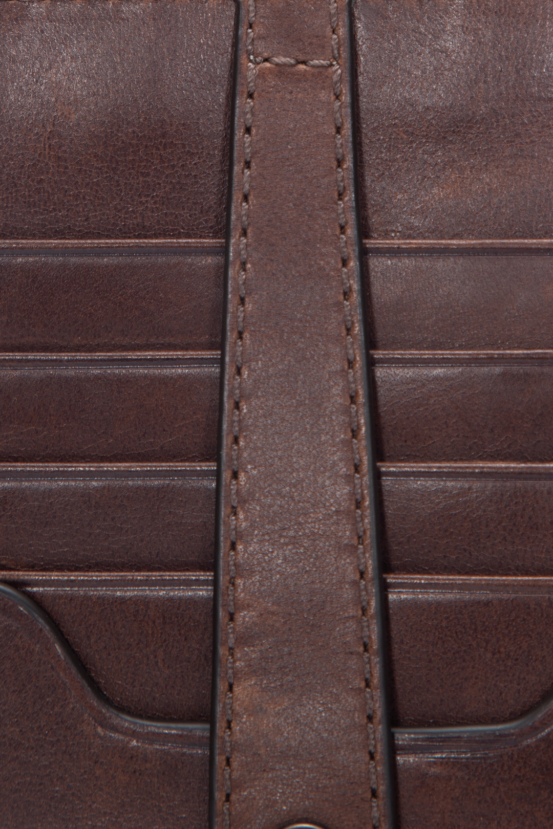 Frye Melissa Dark Brown Snap Card Wallet Dark Brown