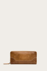 Frye Melissa Beige Zip Wallet Beige