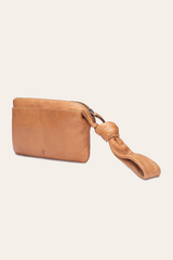 Frye Nora Beige Knotted Wristlet Beige