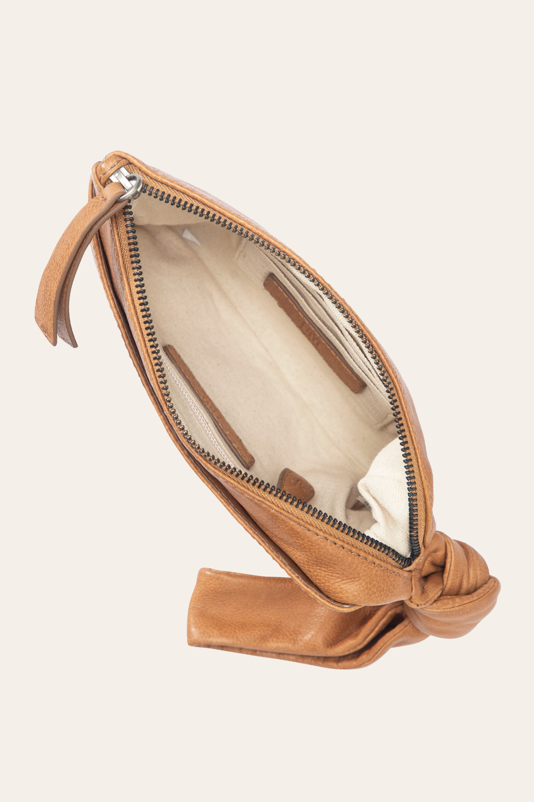 Frye Nora Beige Knotted Wristlet Beige
