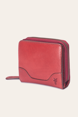Frye Melissa Burgundy Small Zip Around Burgundy