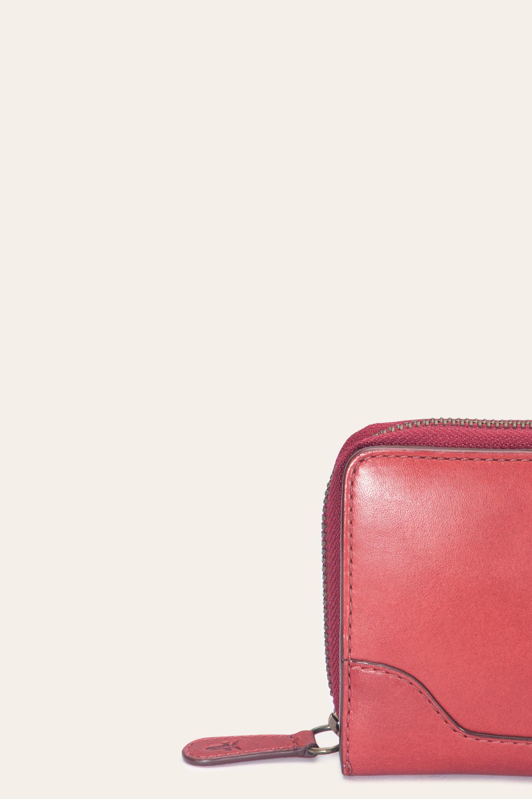 Frye Melissa Burgundy Small Zip Around Burgundy