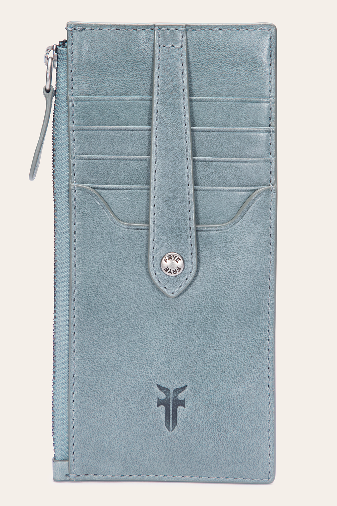 Frye Melissa Sky Blue Snap Card Wallet Sky Blue