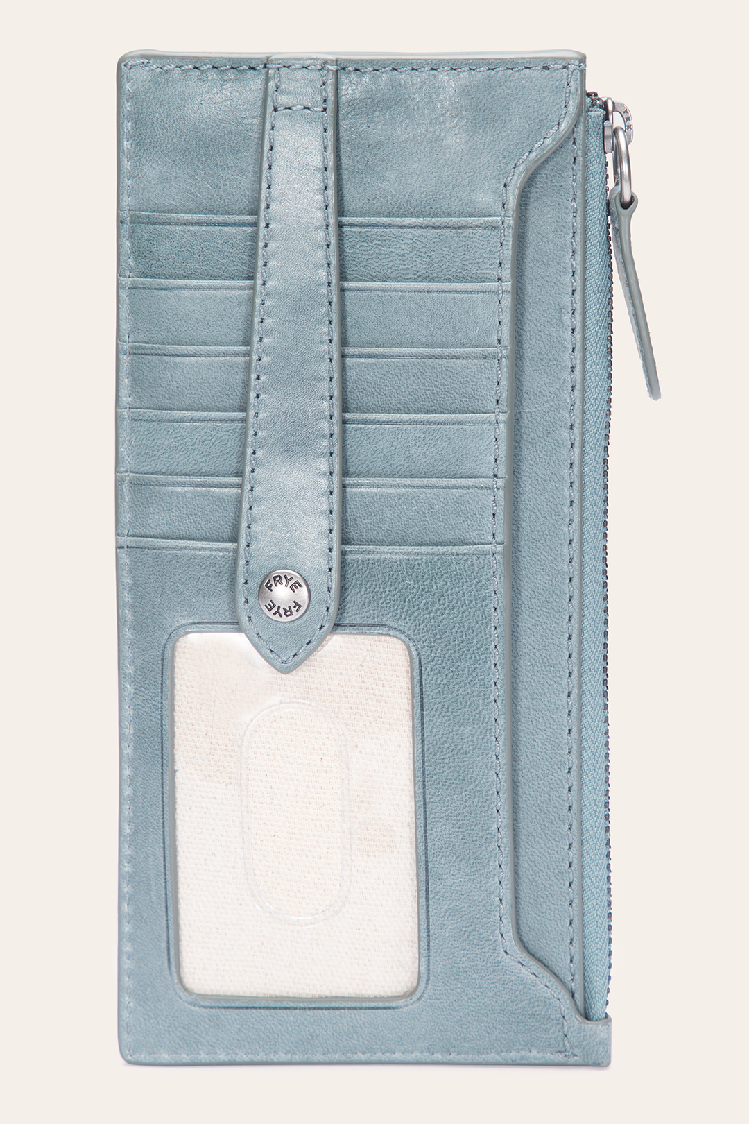 Frye Melissa Sky Blue Snap Card Wallet Sky Blue