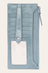 Frye Melissa Sky Blue Snap Card Wallet Sky Blue