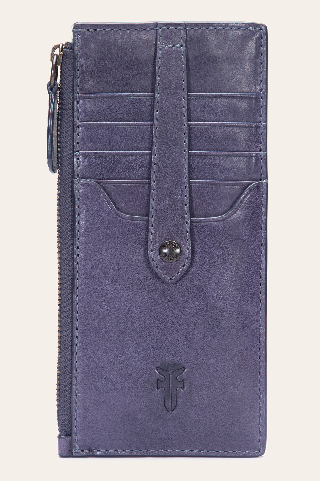 Frye Melissa Eggplant Snap Card Wallet Eggplant