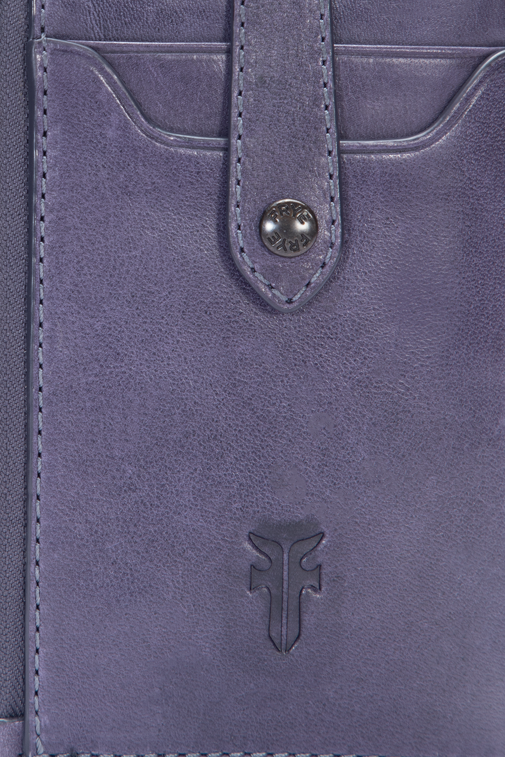 Frye Melissa Eggplant Snap Card Wallet Eggplant