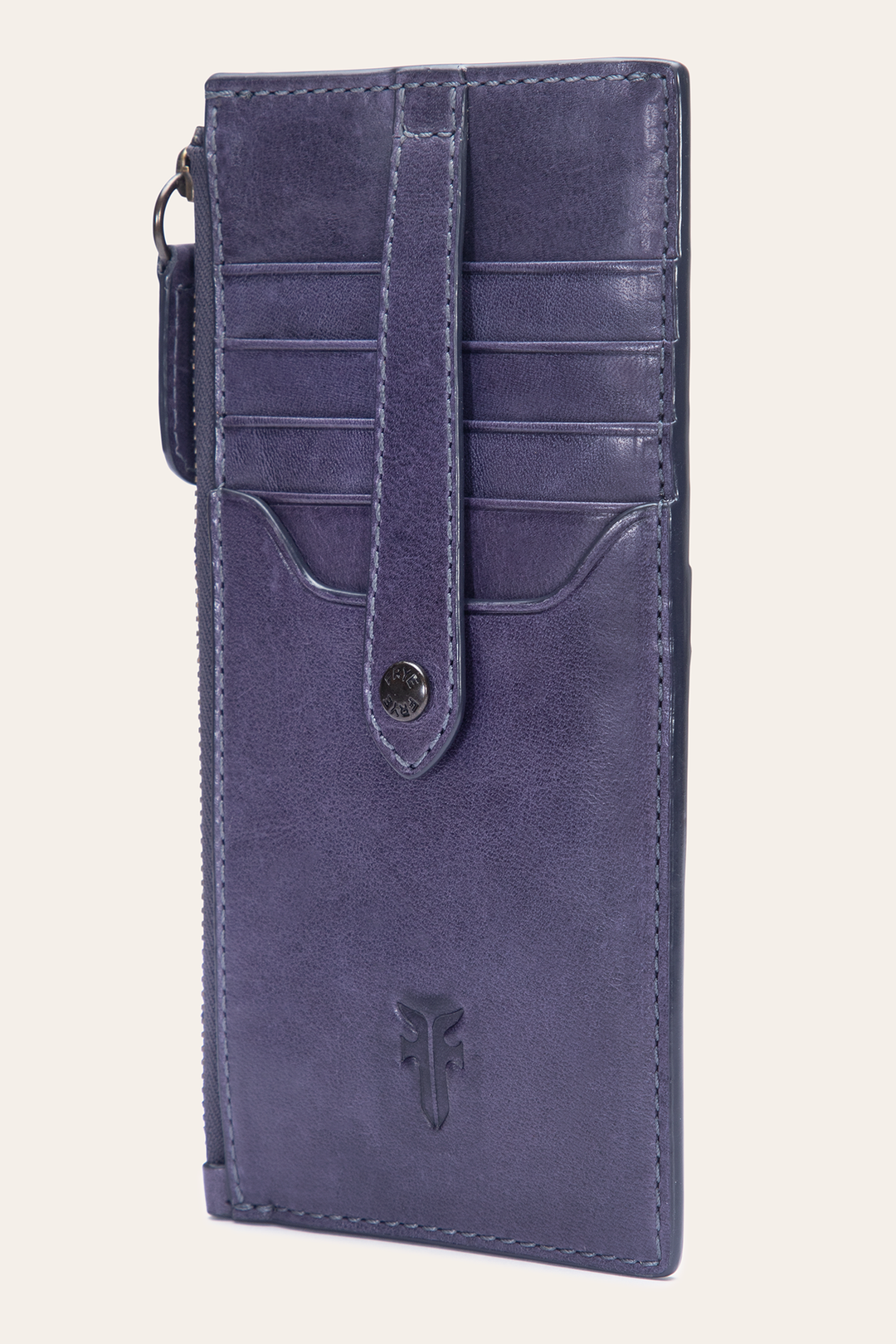 Frye Melissa Eggplant Snap Card Wallet Eggplant