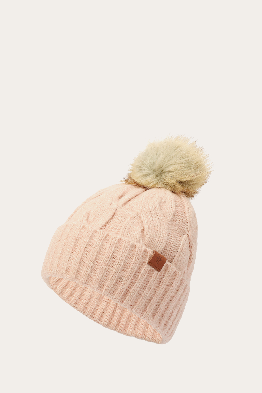 Frye Rose Cloud Wide Cable Cuff Hat Rose Cloud