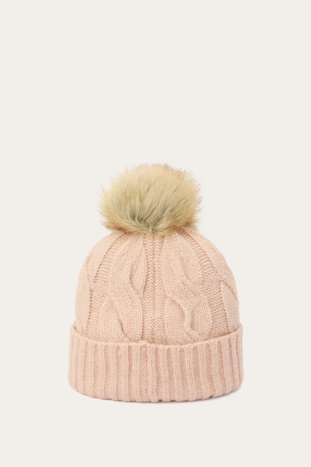 Frye Rose Cloud Wide Cable Cuff Hat Rose Cloud