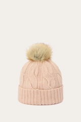Frye Rose Cloud Wide Cable Cuff Hat Rose Cloud