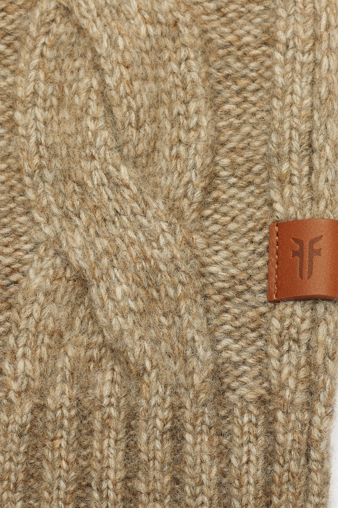 Frye Burnt Olive Wide Cable Scarf Burnt Olive