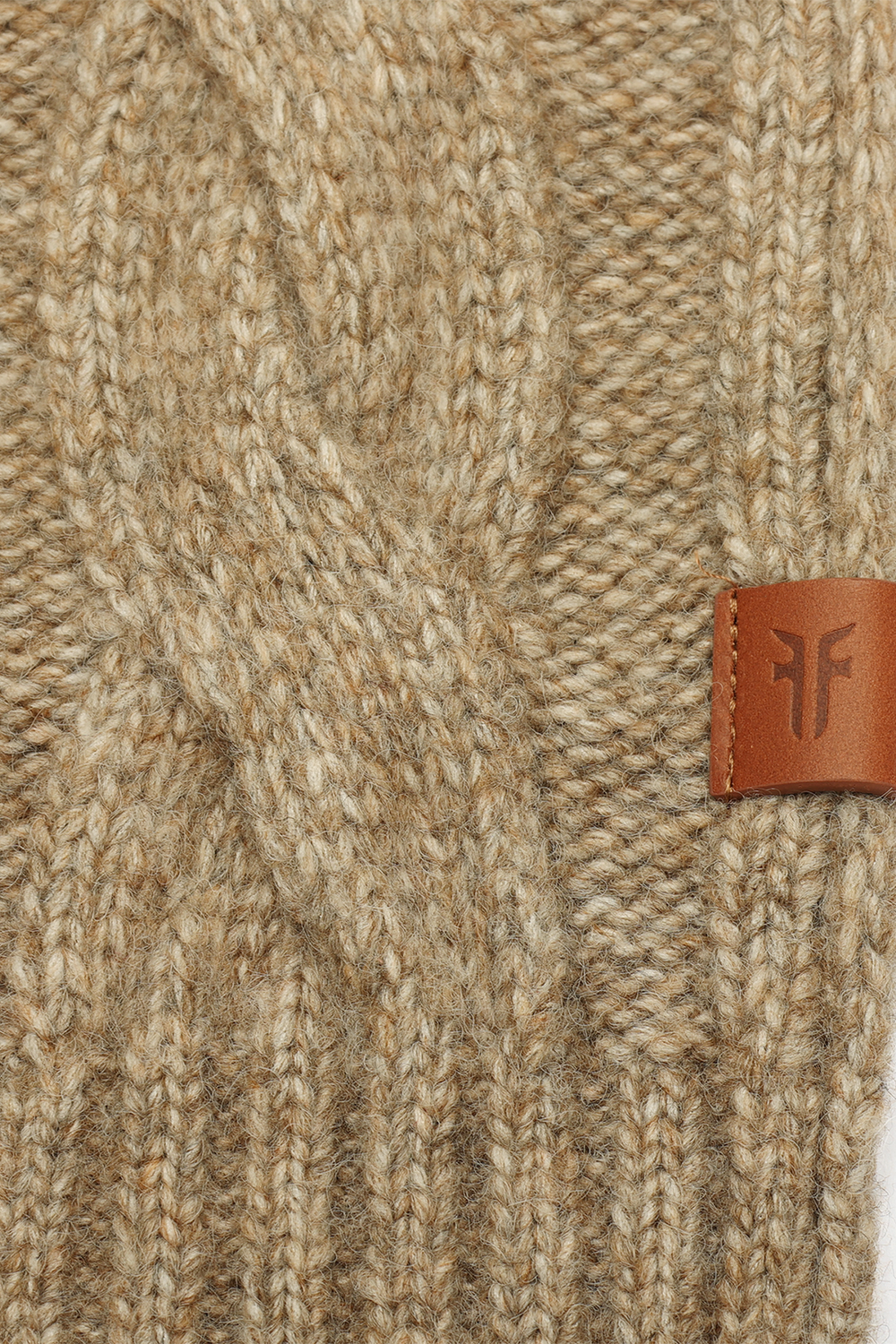 Frye Burnt Olive Wide Cable Scarf Burnt Olive