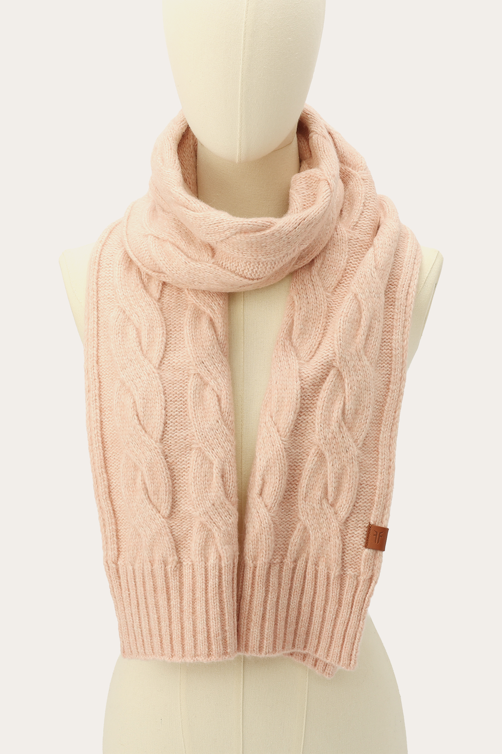 Frye Rose Cloud Wide Cable Scarf Rose Cloud