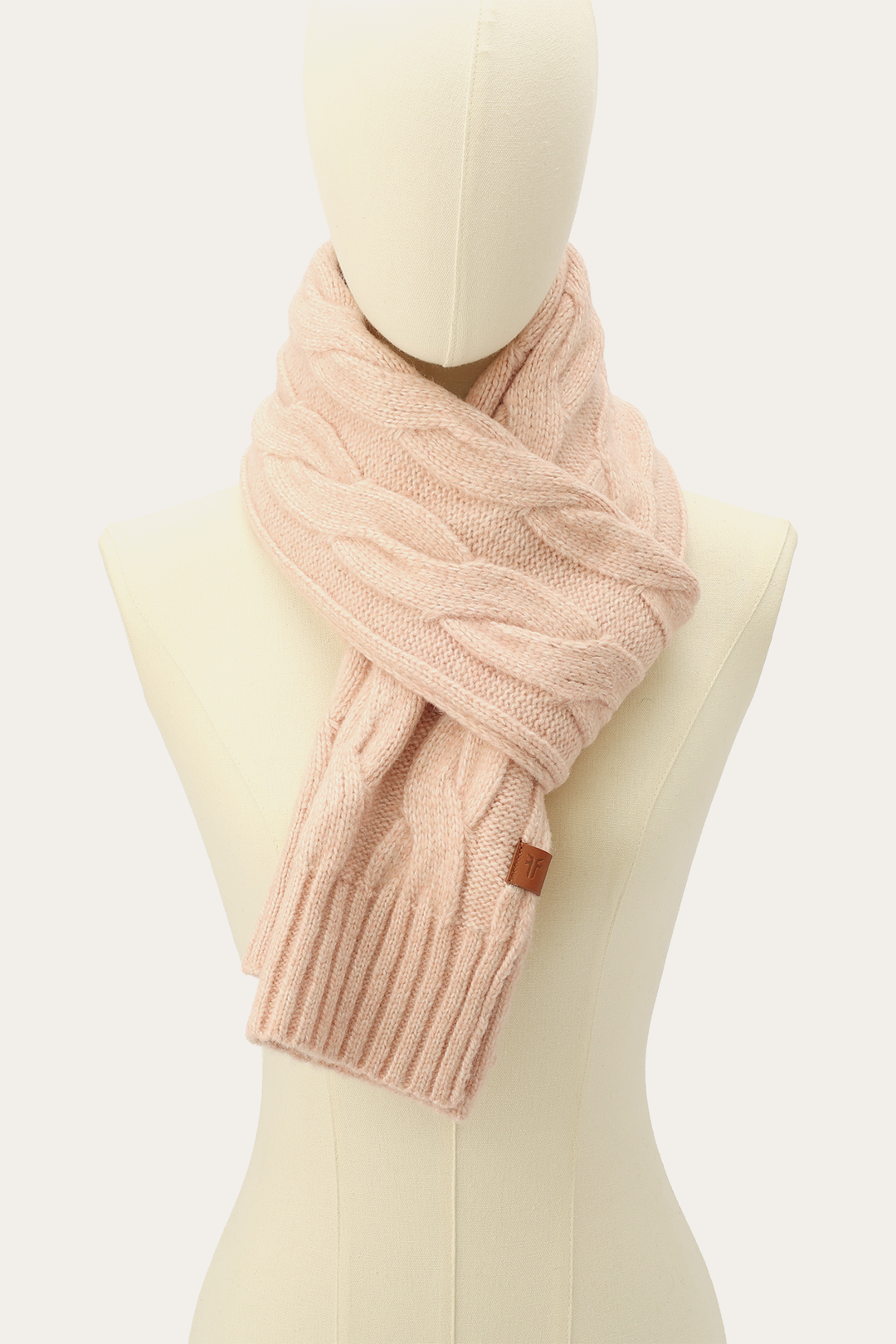 Frye Rose Cloud Wide Cable Scarf Rose Cloud