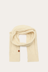 Frye Birch Wide Cable Scarf Birch