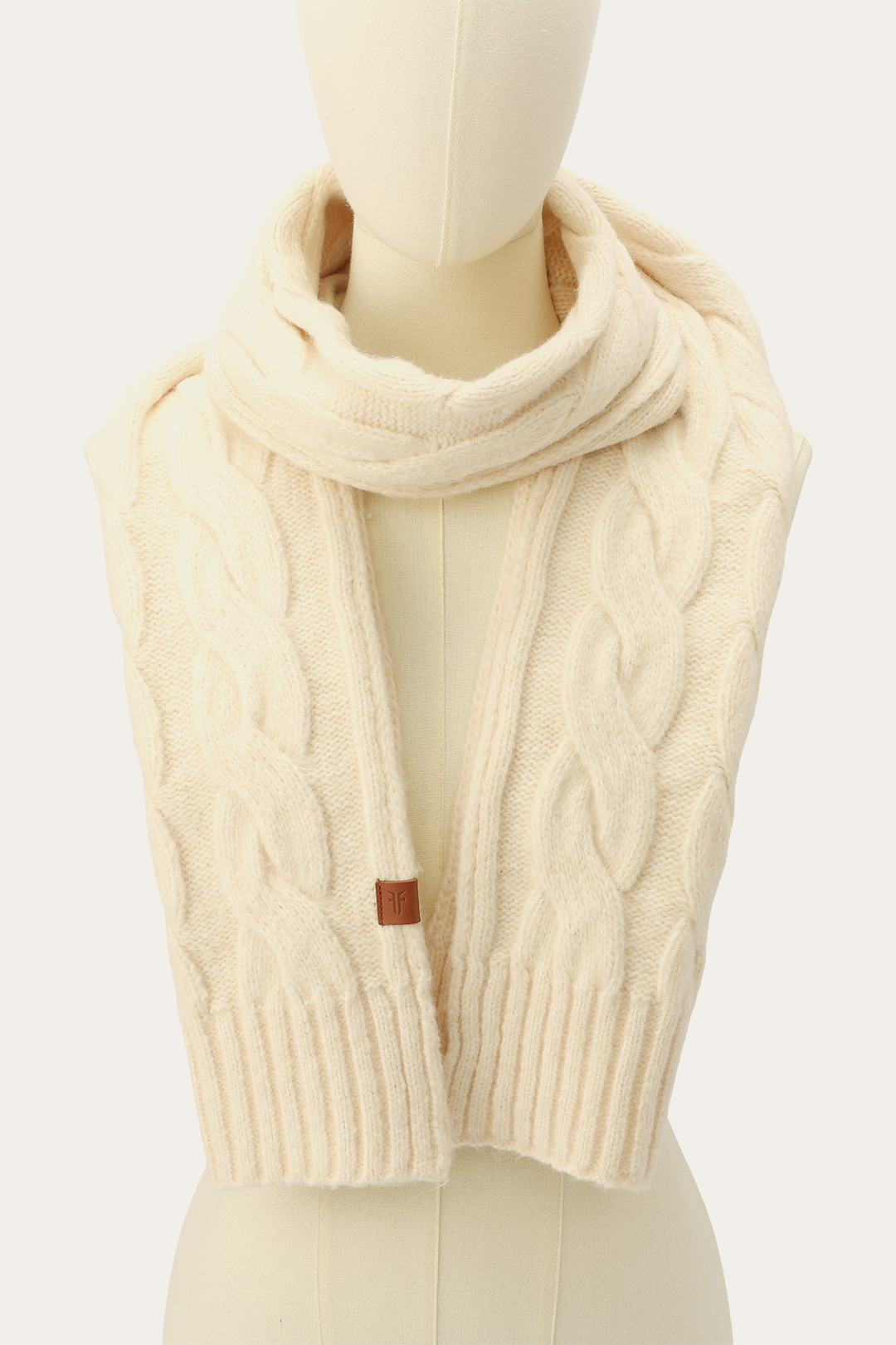 Frye Birch Wide Cable Scarf Birch