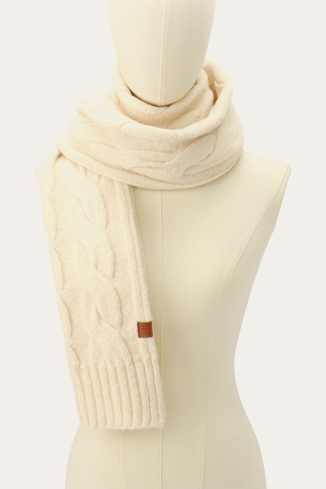 Frye Birch Wide Cable Scarf Birch