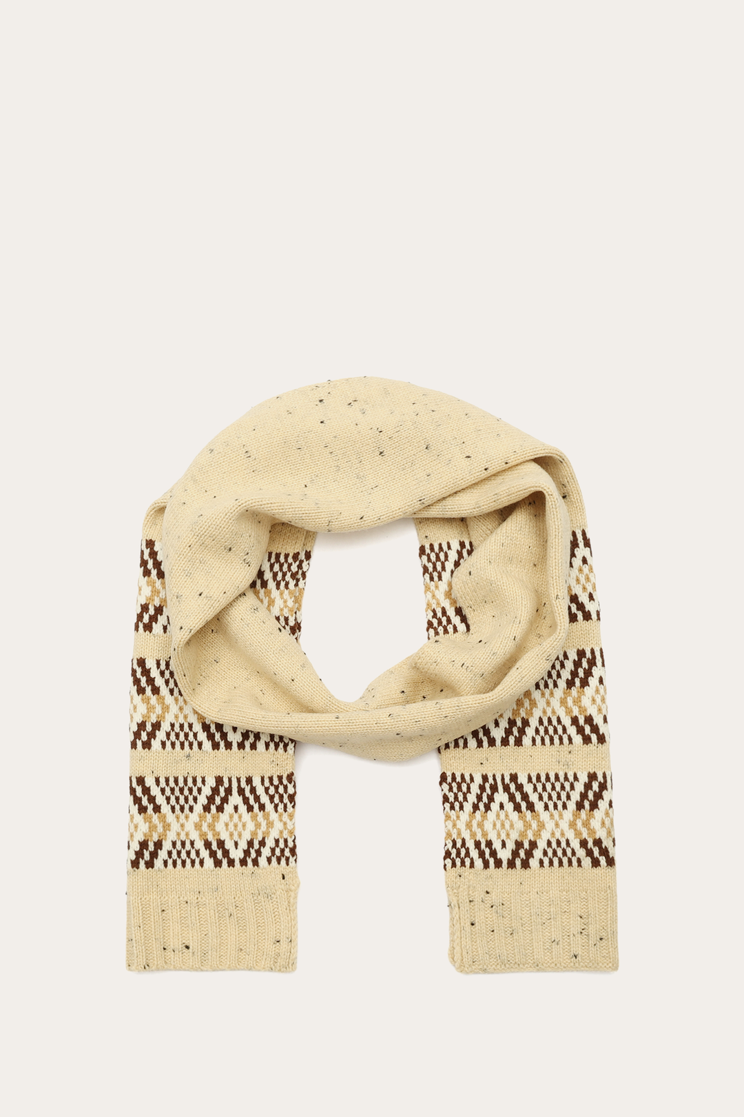 Frye Birch Tweed Fair Isle Scarf Birch