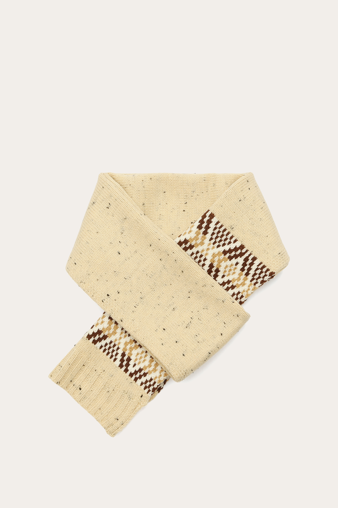 Frye Birch Tweed Fair Isle Scarf Birch