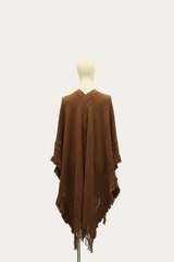 Frye Acorn Embellished Fringe Ruana Acorn
