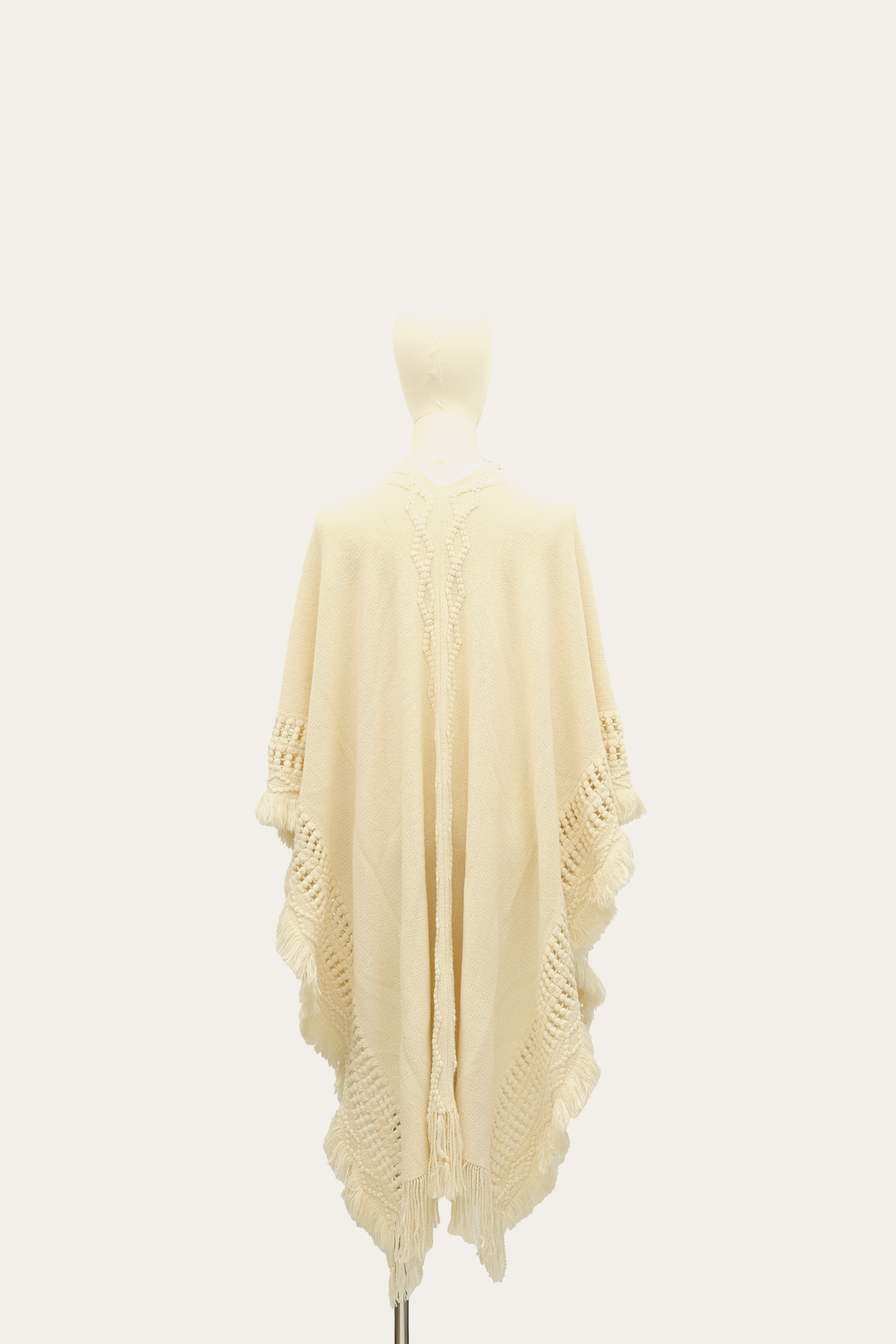 Frye Birch Embellished Fringe Ruana Birch