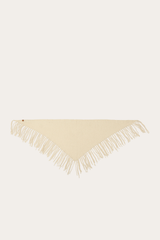 Frye Birch Long Fringe Triangle Scarf Birch