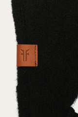 Frye Black Long Fringe Triangle Scarf Black