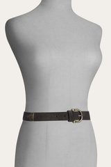 Frye Light Olive 25mm Suede Horseshoe Buckle Belt Light Olive