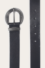 Frye Black 35mm Engraved Buckle Belt Black