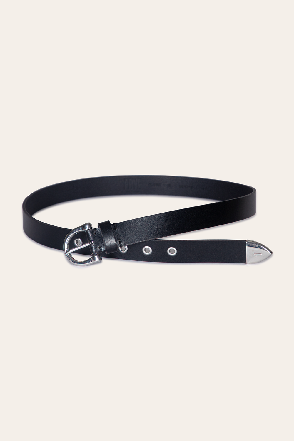 Frye Women’s Black 25mm Horseshoe Buckle Belt Black