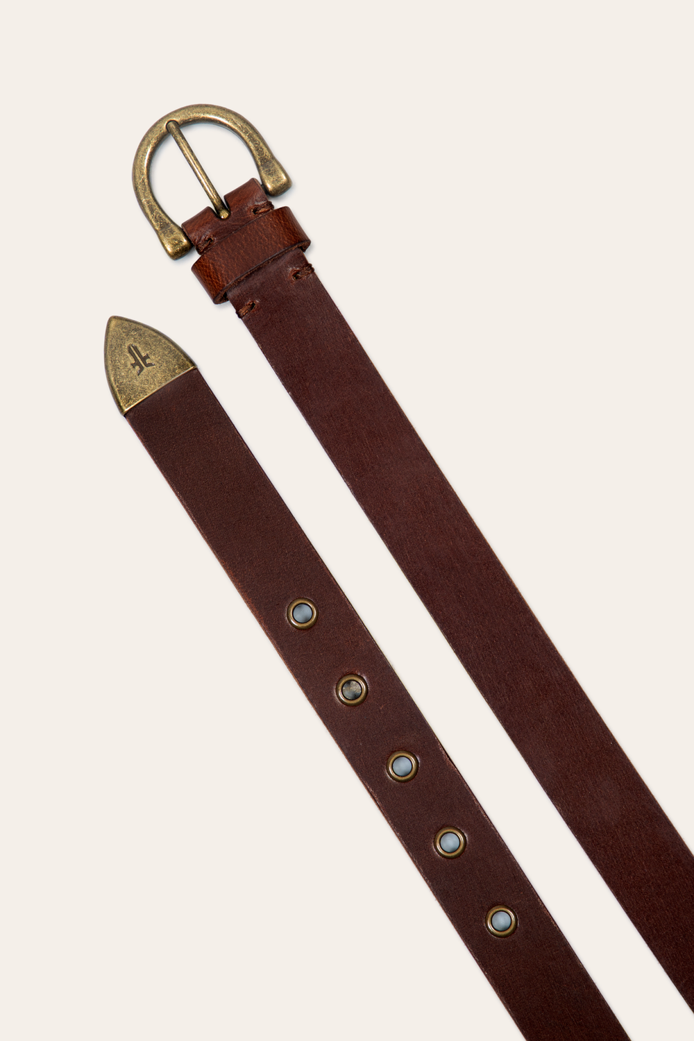 Frye Women’s Tan 25mm Horseshoe Buckle Belt Tan