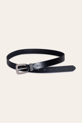 Frye Women’s Black 25mm Belt With Metal Loop Black