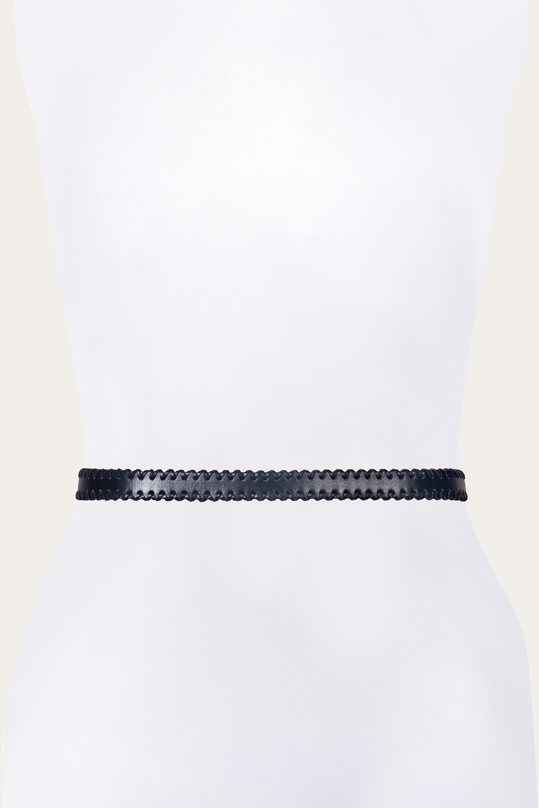 Frye 20mm Black Leather Belt With 3-Piece Buckle Set Black