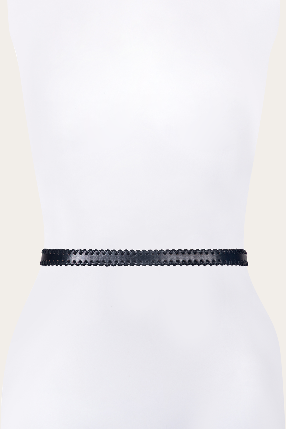 Frye 20mm Black Leather Belt With 3-Piece Buckle Set Black