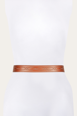 Frye 40mm Tan Belt With 2-Tone Stitch Tan