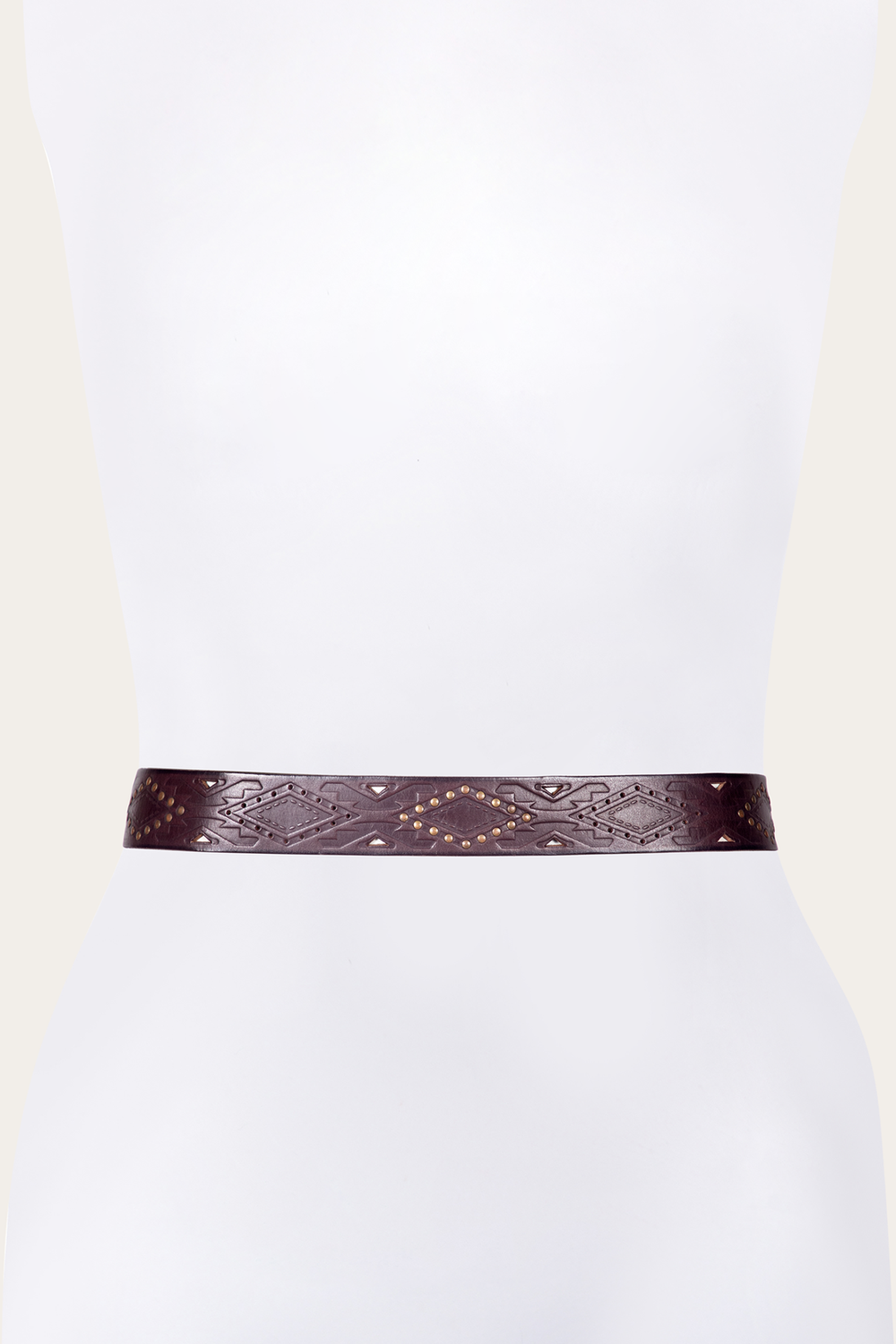 Frye 38mm Brown Southwestern Embossed Belt