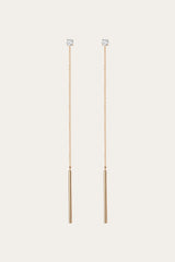 Frye Women’s Lab Grown Diamond Lariat Earrings | Aurate x The Frye Company 14k Yellow Gold