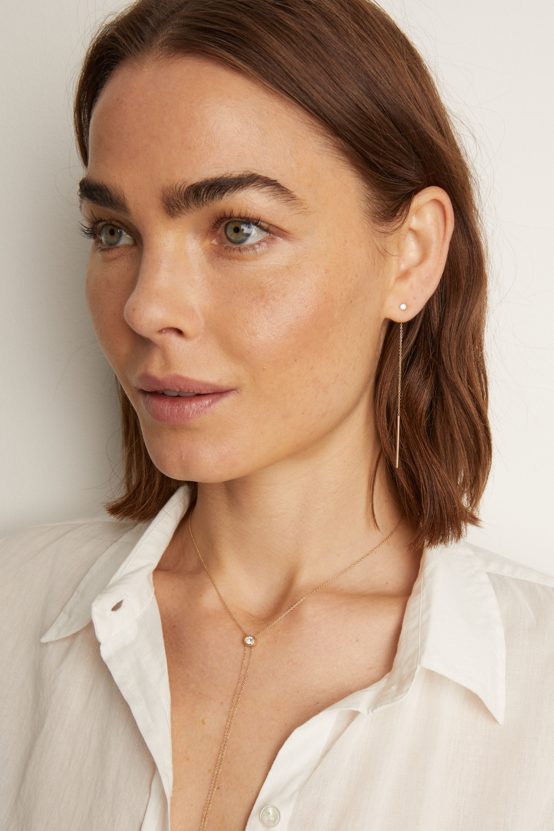 Frye Women’s Lab Grown Diamond Lariat Earrings | Aurate x The Frye Company 14k Yellow Gold