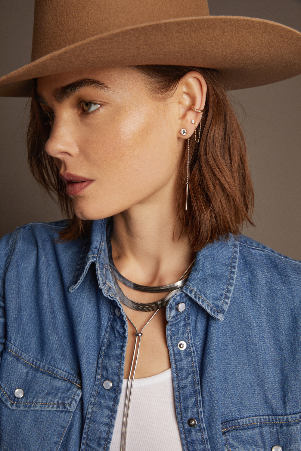 Frye Women’s Lab Grown Diamond Stud and Ear Cuff | Aurate x The Frye Company 14k Yellow Gold