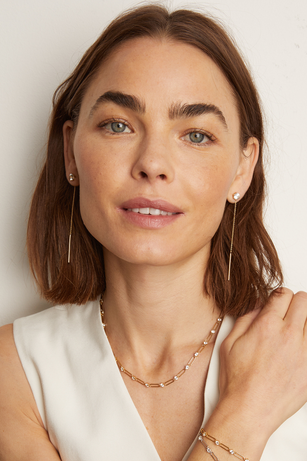 Frye Women’s Spur Lariat Earrings | Aurate x The Frye Company Yellow Vermeil