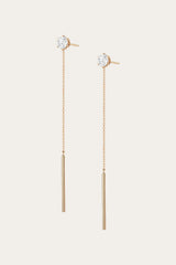 Frye Women’s Spur Lariat Earrings | Aurate x The Frye Company Yellow Vermeil