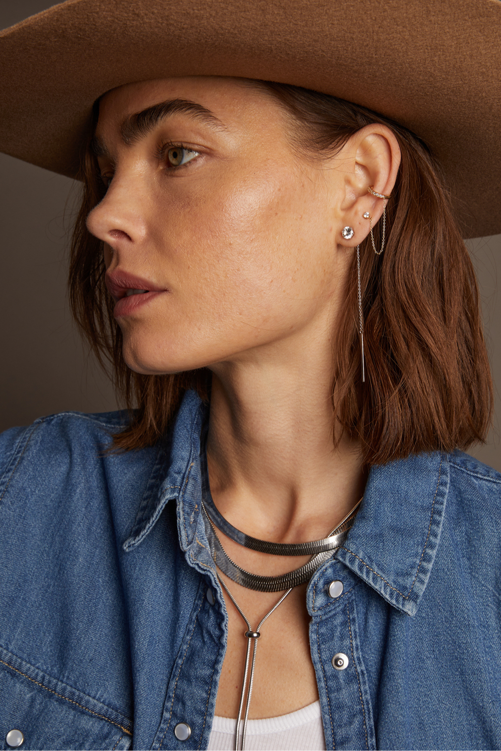 Frye Women’s Spur Lariat Earrings | Aurate x The Frye Company Sterling Silver
