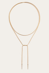 Frye Women’s Lasso Wrap Necklace | Aurate x The Frye Company Yellow Vermeil