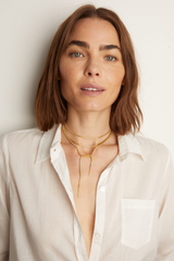 Frye Women’s Lasso Wrap Necklace | Aurate x The Frye Company Yellow Vermeil